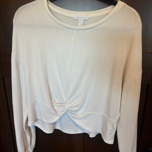 Women's Beyond Yoga Cream Twist Front Top
